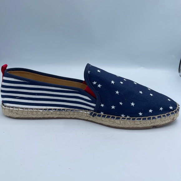 Talbots Izzy Star Printed cotton Espadrille shoes women size 10.5 - Picture 2 of 12